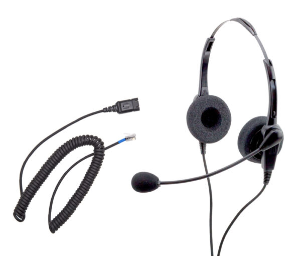 2002 chameleon binaural telephone headset with free cord 2002dc group